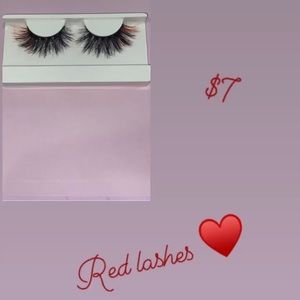 Red end lashes ♥️
